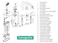 RECAMBIOS MEZCLADOR EMPOTRADO 4 AGUJEROS PARA BAÑERA VIVENIS HANSGROHE